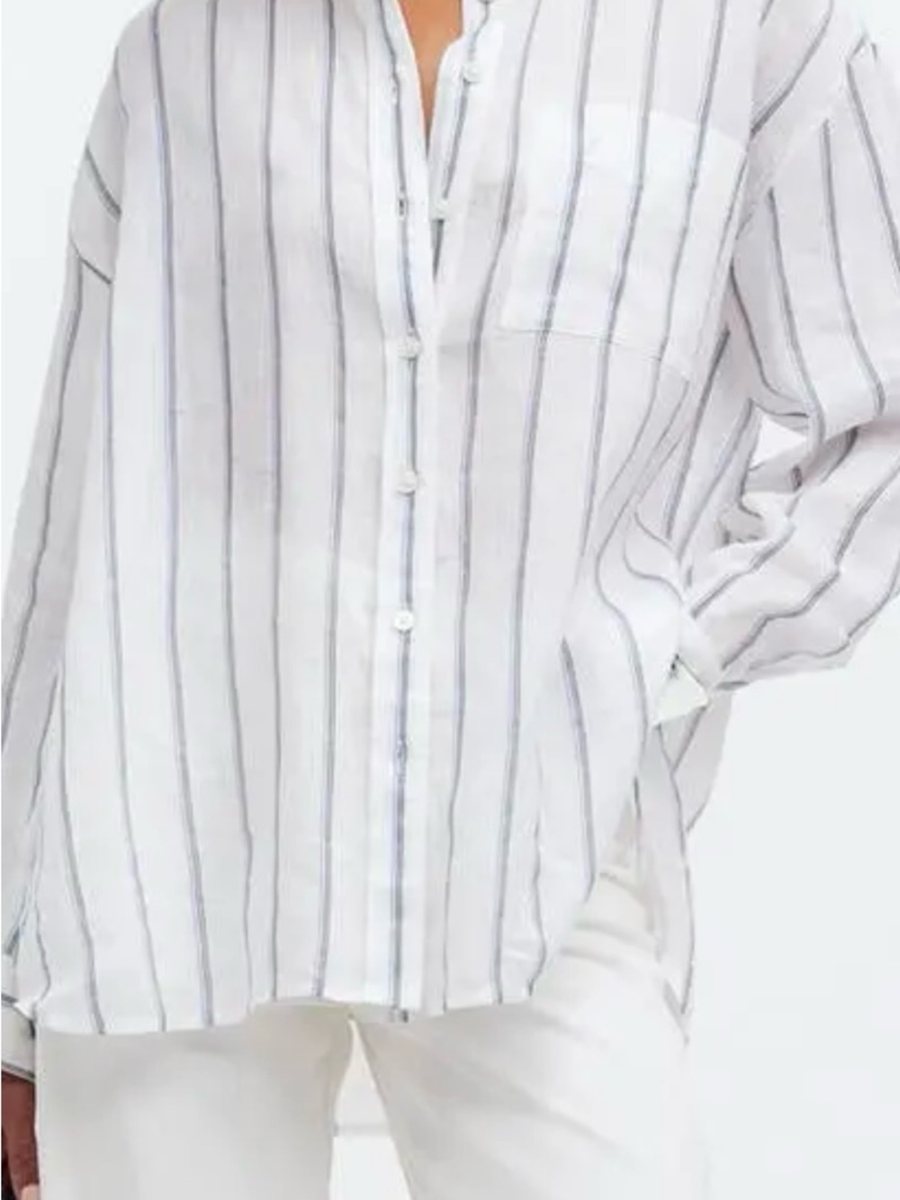 Madewell oversized stripe button-up sz SMALL